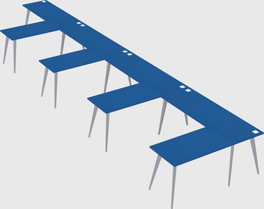 Modern l-shaped office desk