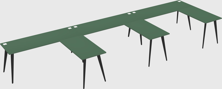 Modern l-shaped office desk