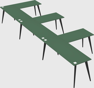 Modern l-shaped office desk