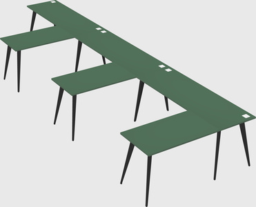 Modern l-shaped office desk