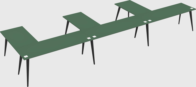 Modern l-shaped office desk