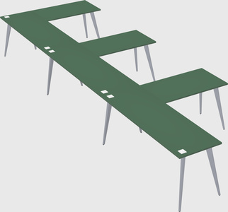 Modern l-shaped office desk