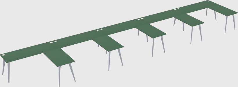 Modern l-shaped office desk