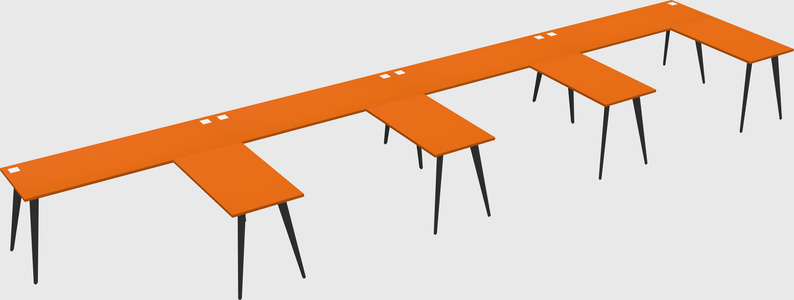 Modern l-shaped office desk