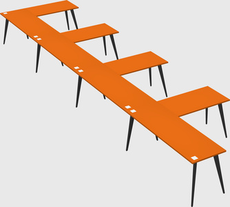 Modern l-shaped office desk