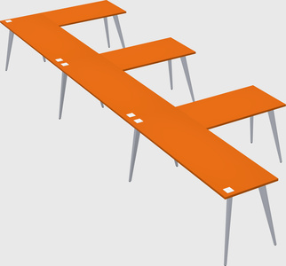 Modern l-shaped office desk