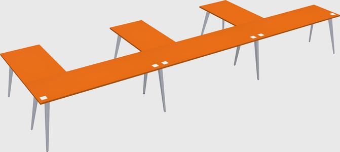 Modern l-shaped office desk
