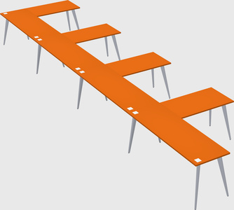 Modern l-shaped office desk