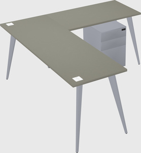 Modern l-shaped office desk
