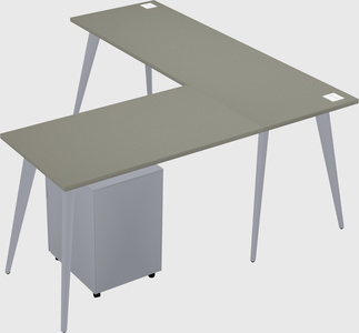 Modern l-shaped office desk