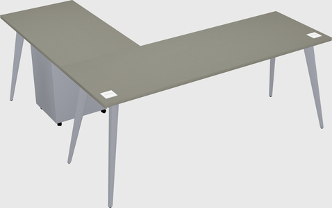 Modern l-shaped office desk