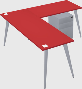 Modern l-shaped office desk