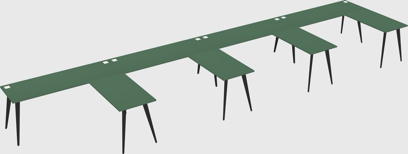 Modern l-shaped office desk