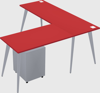 Modern l-shaped office desk