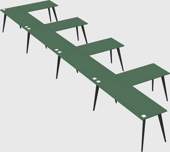 Modern l-shaped office desk