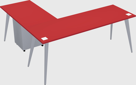 Modern l-shaped office desk