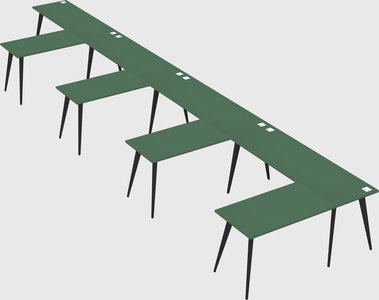 Modern l-shaped office desk