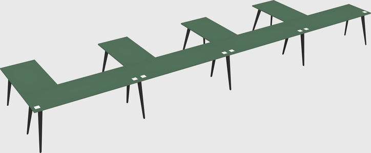 Modern l-shaped office desk