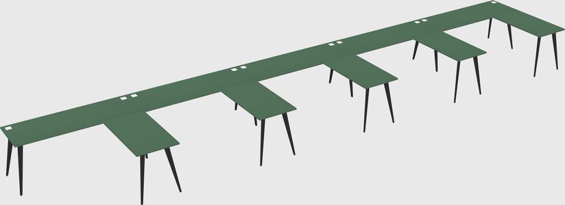 Modern l-shaped office desk