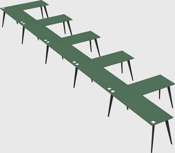 Modern l-shaped office desk