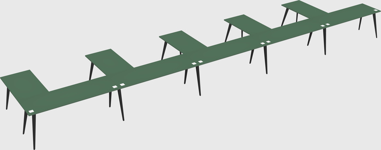 Modern l-shaped office desk