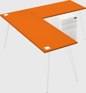 Modern l-shaped office desk