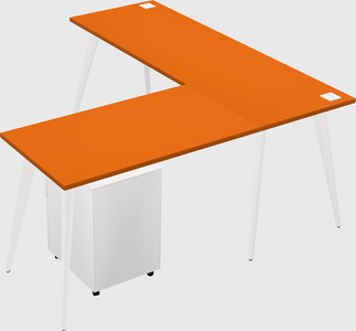 Modern l-shaped office desk