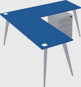 Modern l-shaped office desk