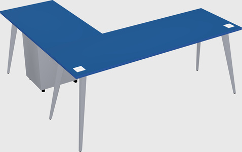 Modern l-shaped office desk
