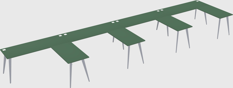 Modern l-shaped office desk