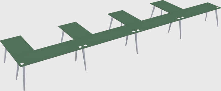 Modern l-shaped office desk