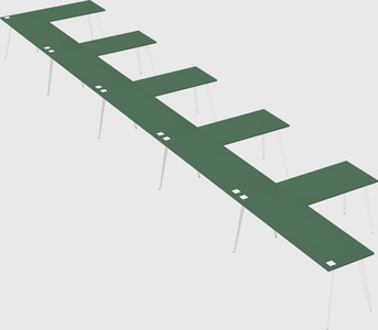 Modern l-shaped office desk