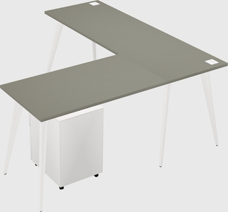 Modern l-shaped office desk
