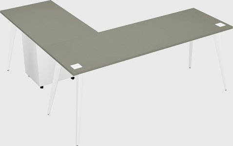 Modern l-shaped office desk