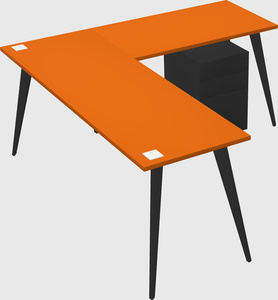 Modern l-shaped office desk