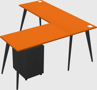 Modern l-shaped office desk