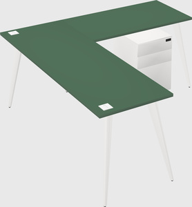Modern l-shaped office desk