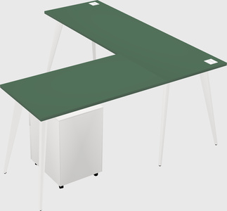 Modern l-shaped office desk