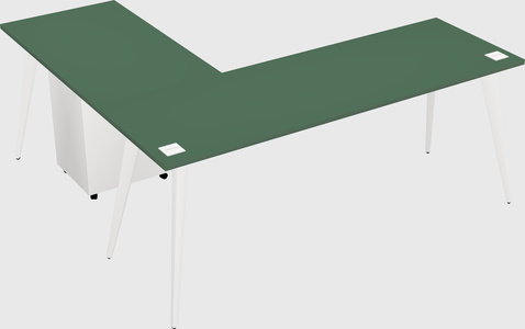 Modern l-shaped office desk