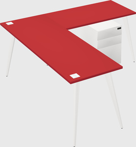 Modern l-shaped office desk