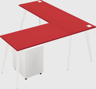 Modern l-shaped office desk
