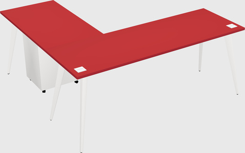Modern l-shaped office desk
