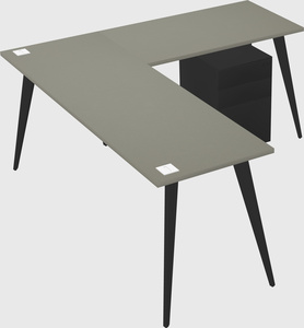 Modern l-shaped office desk