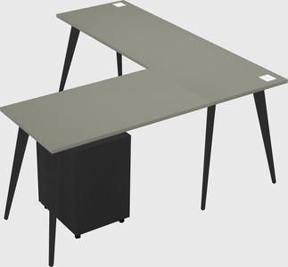 Modern l-shaped office desk