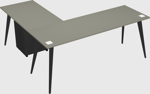Modern l-shaped office desk