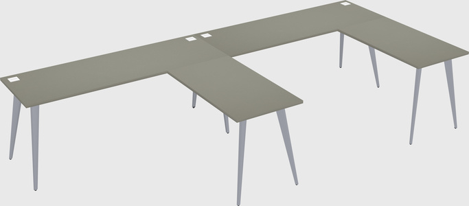 Modern l-shaped office desk