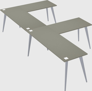 Modern l-shaped office desk