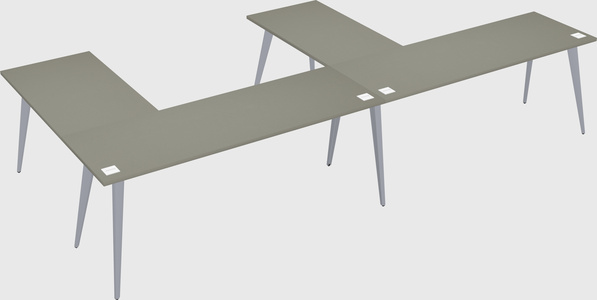 Modern l-shaped office desk