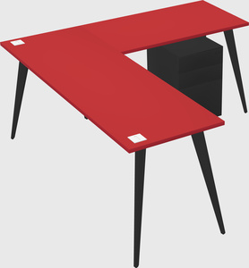 Modern l-shaped office desk
