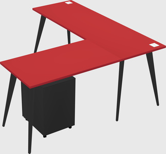 Modern l-shaped office desk